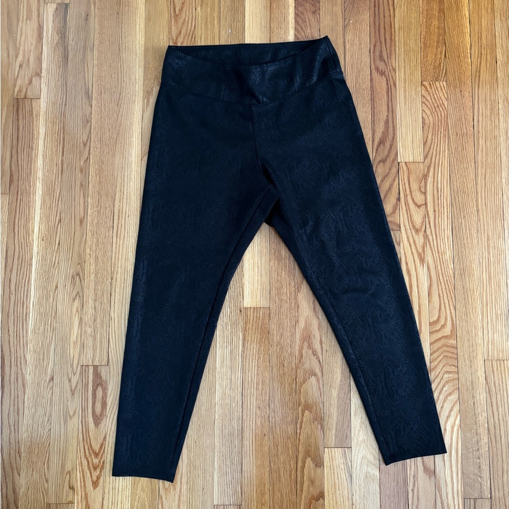 Express High-Waisted Snakeskin Faux Leather Leggings